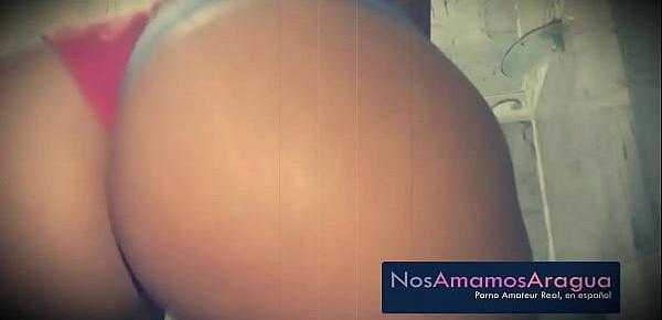  Venezuelan big ass beauty caught in bathroom spy cam